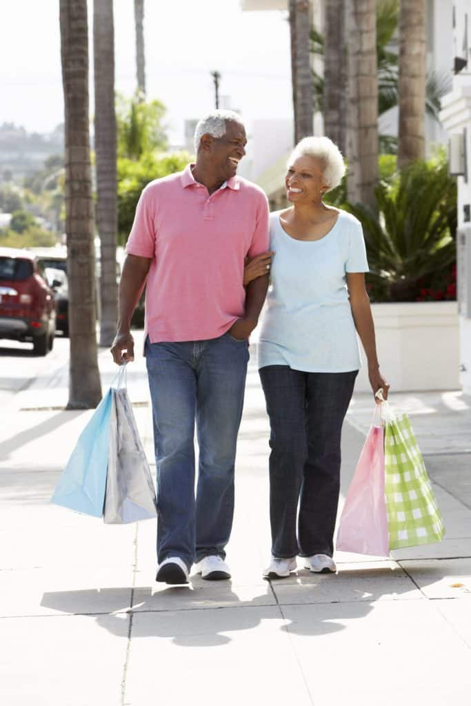Senior Couple Carrying Shopping Bags